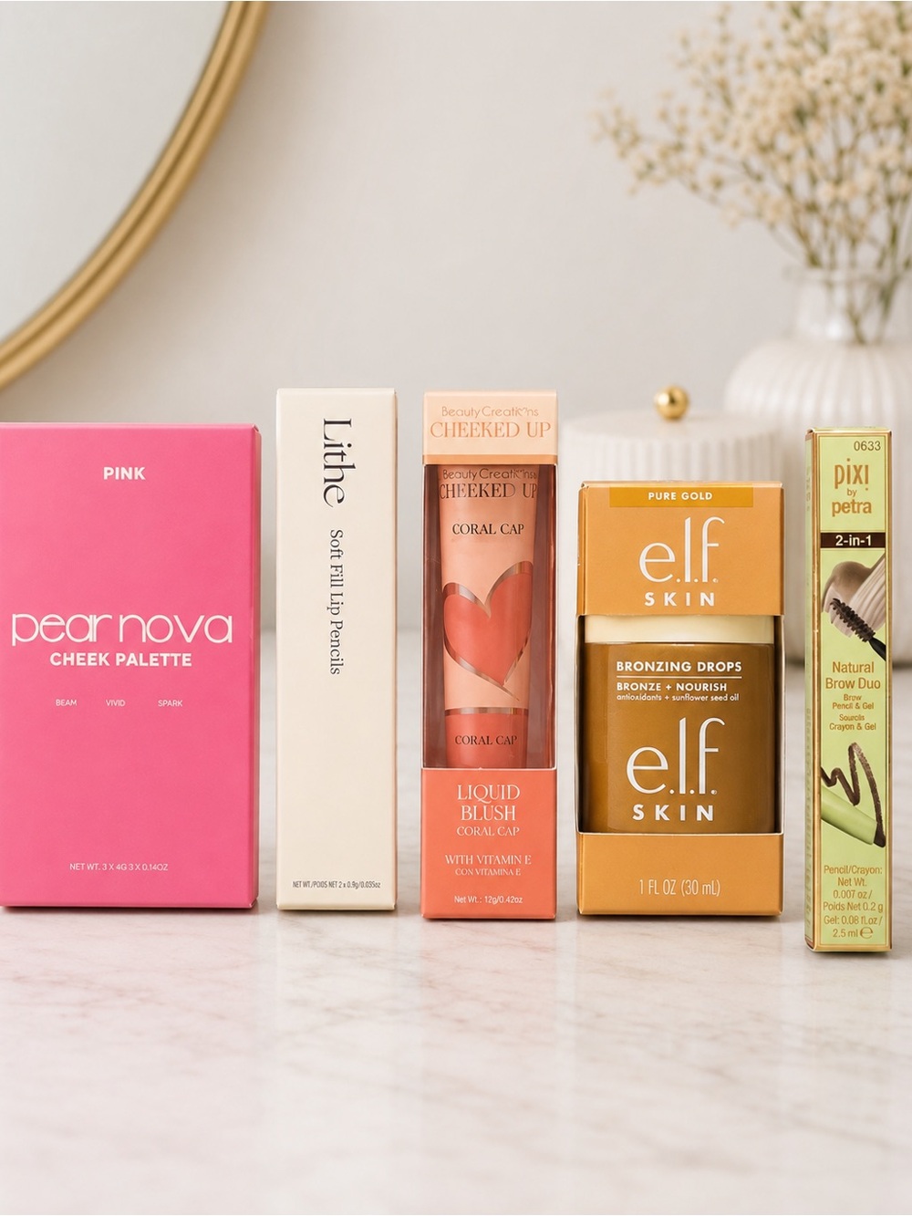 Makeup Bundle e.l.f. Pixi Pear Nova Lithe Beauty Creations NEW 5pc
